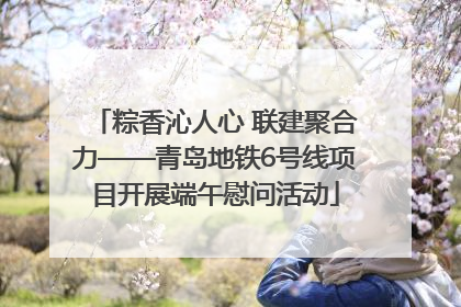 粽香沁人心 联建聚合力——青岛地铁6号线项目开展端午慰问活动